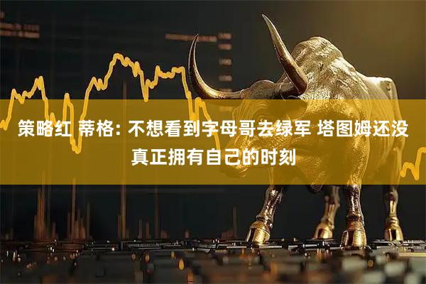 策略红 蒂格: 不想看到字母哥去绿军 塔图姆还没真正拥有自己的时刻